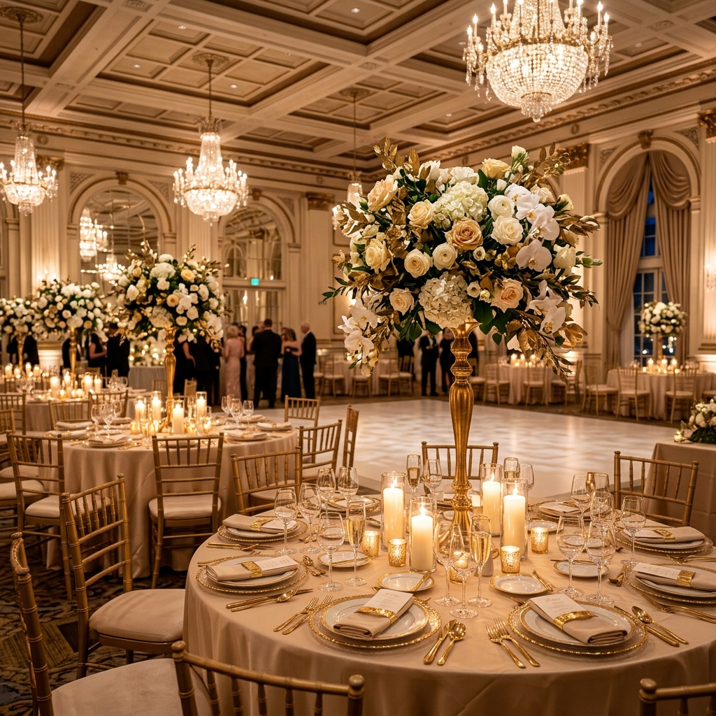 Luxury banquet layout